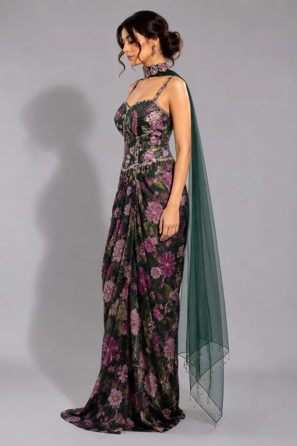 green drape dhoti