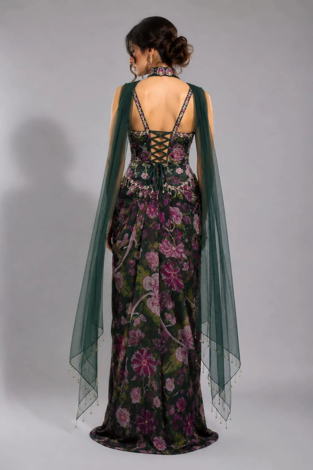 green drape dhoti
