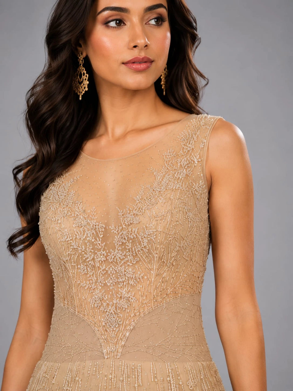cream gown
