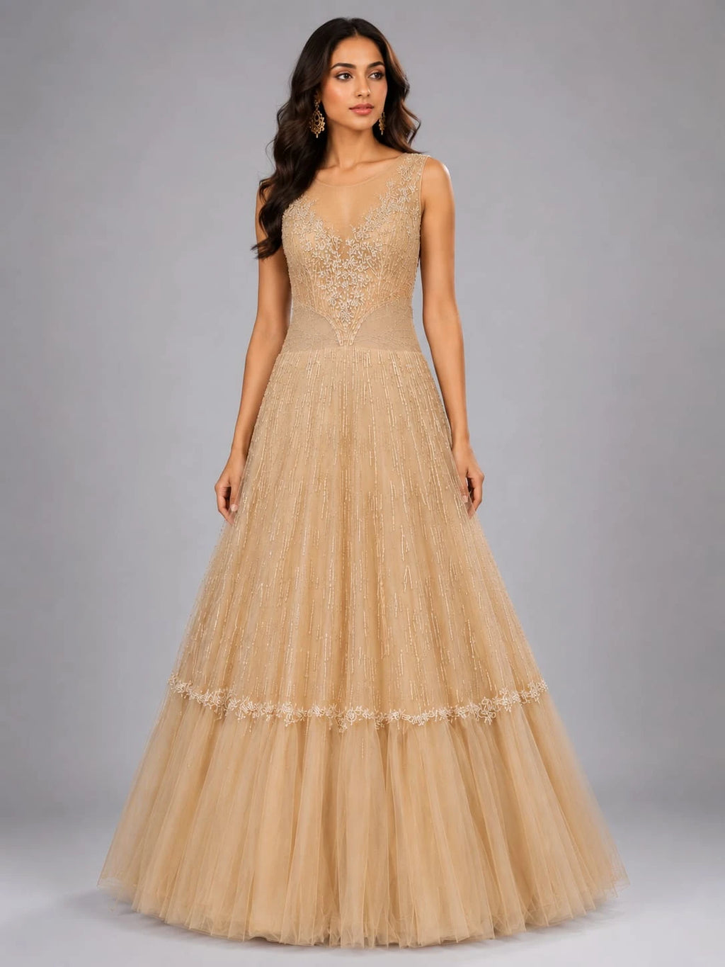 cream gown