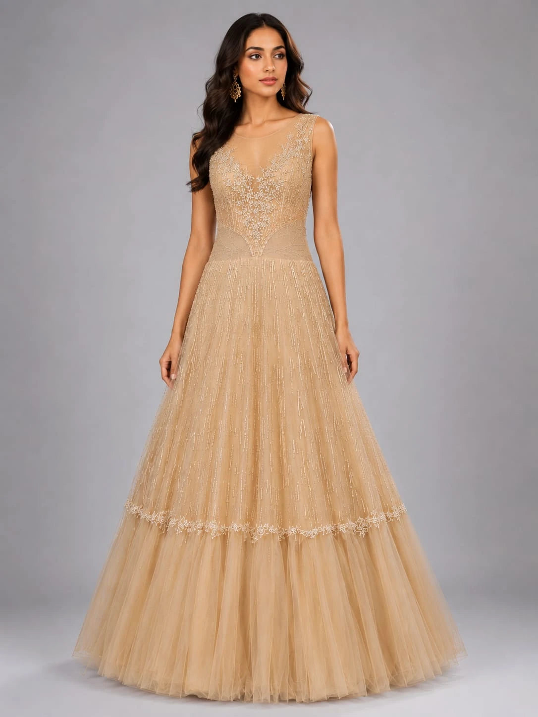 cream gown