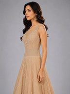 cream gown