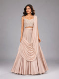 champagne lehenga 