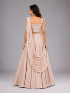 champagne lehenga 