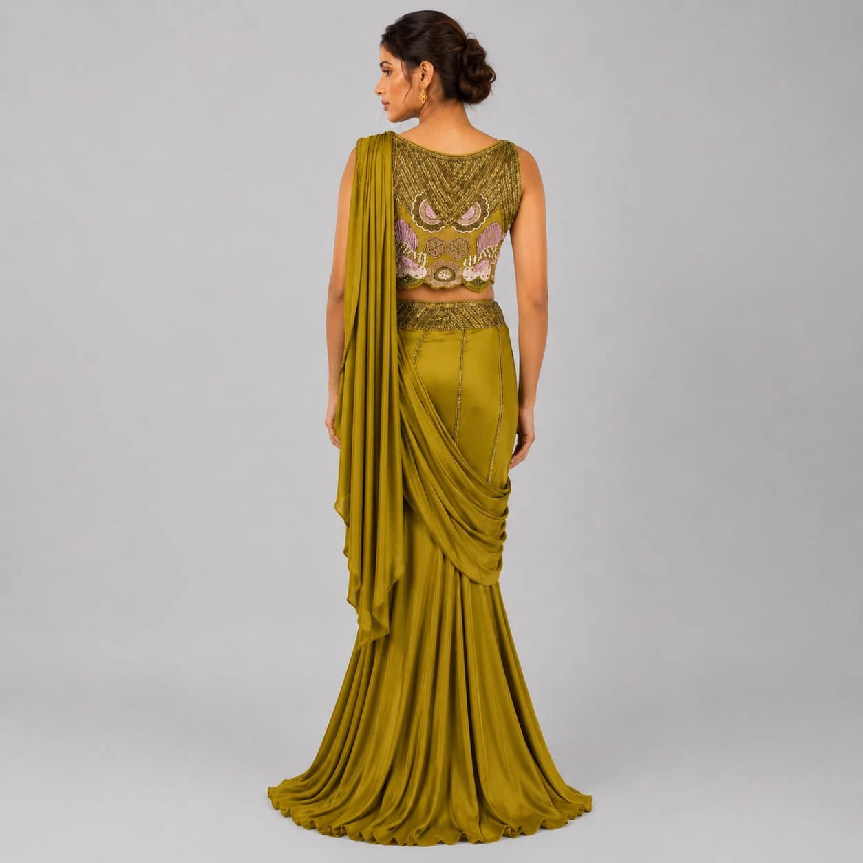 draped lehenga set