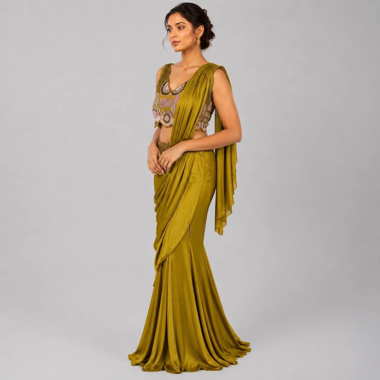 draped lehenga set