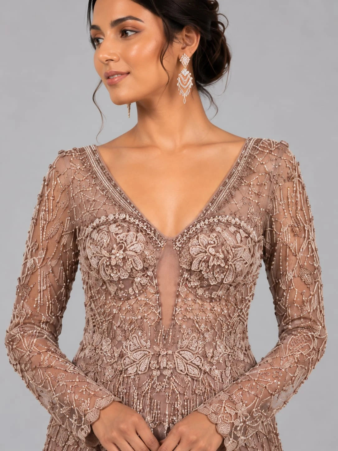 gajiri flared gown