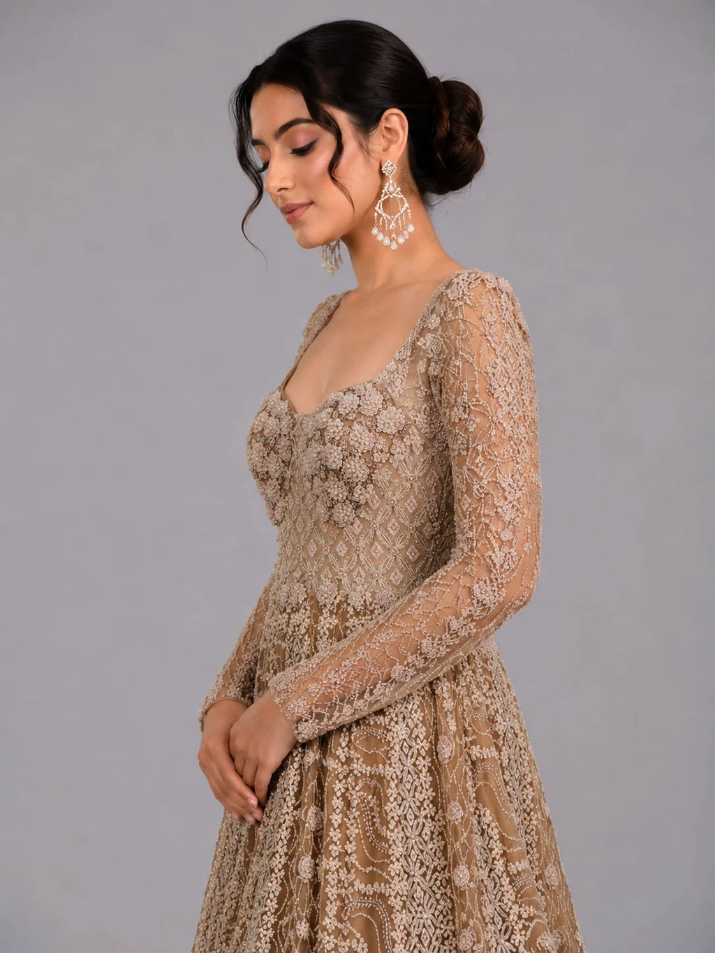 gold festive gown