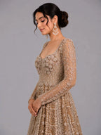 gold festive gown