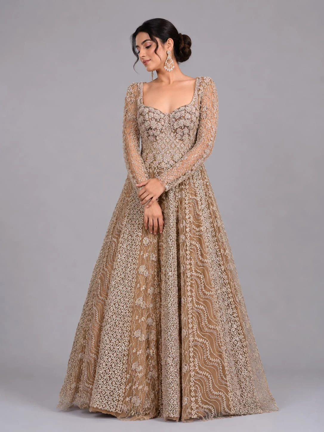 gold festive gown