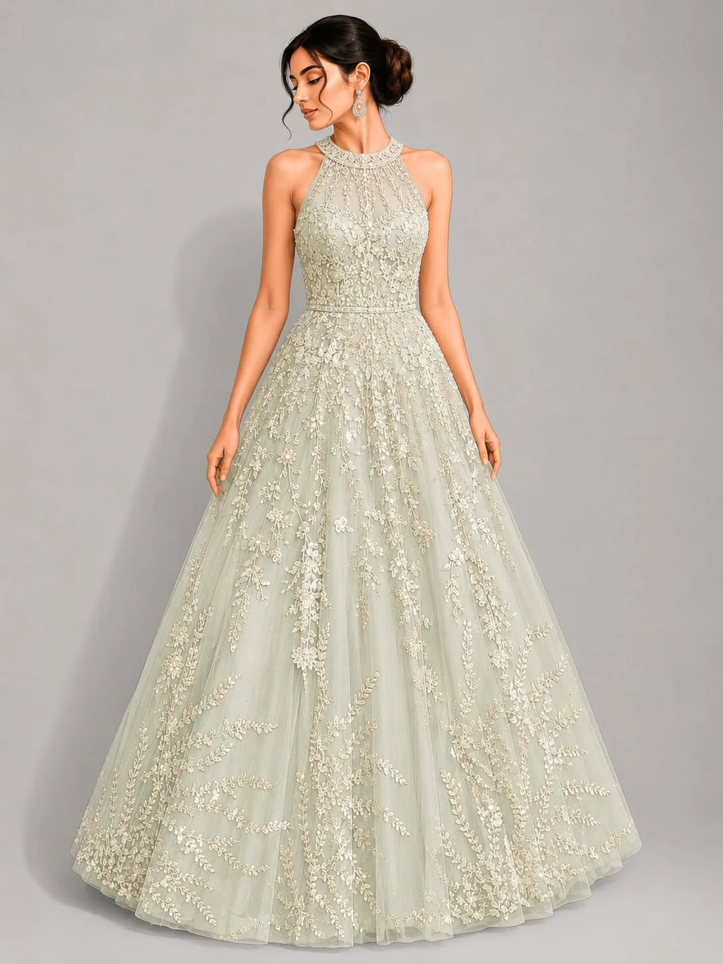pista green gown