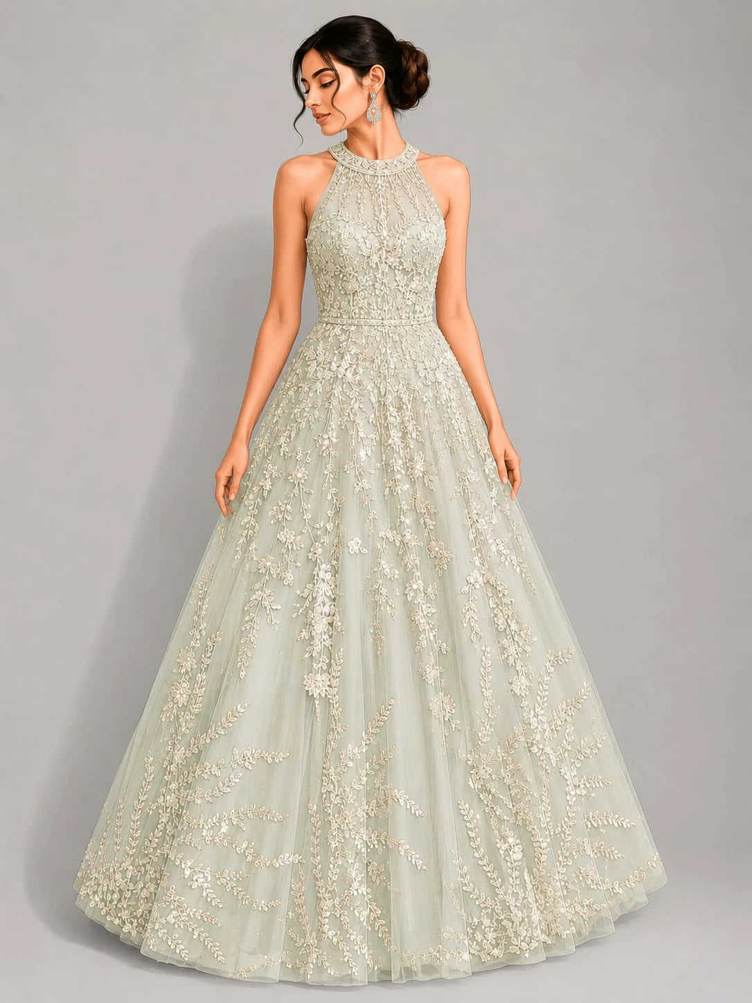 pista green gown