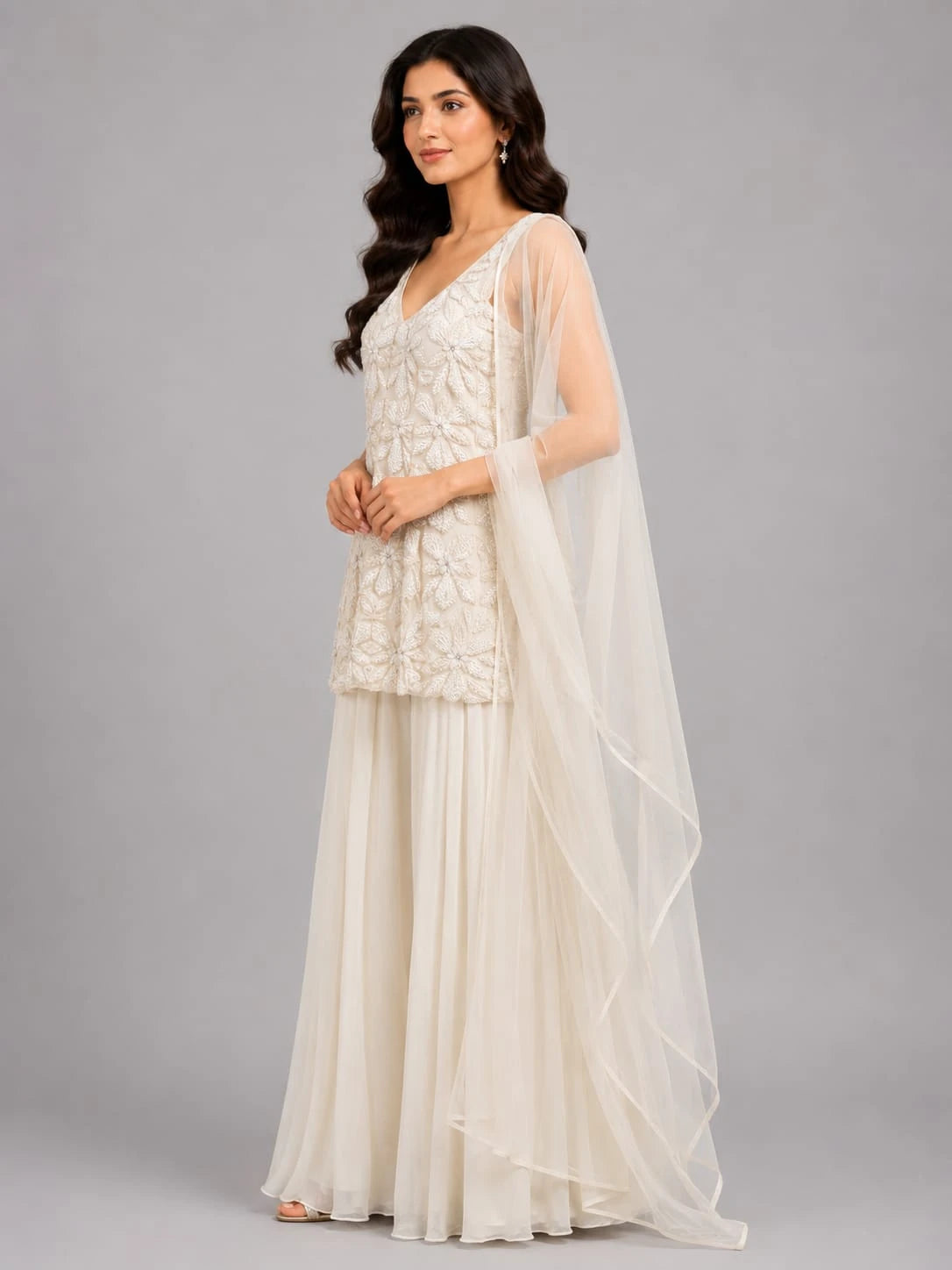 ivory ethnic outfit