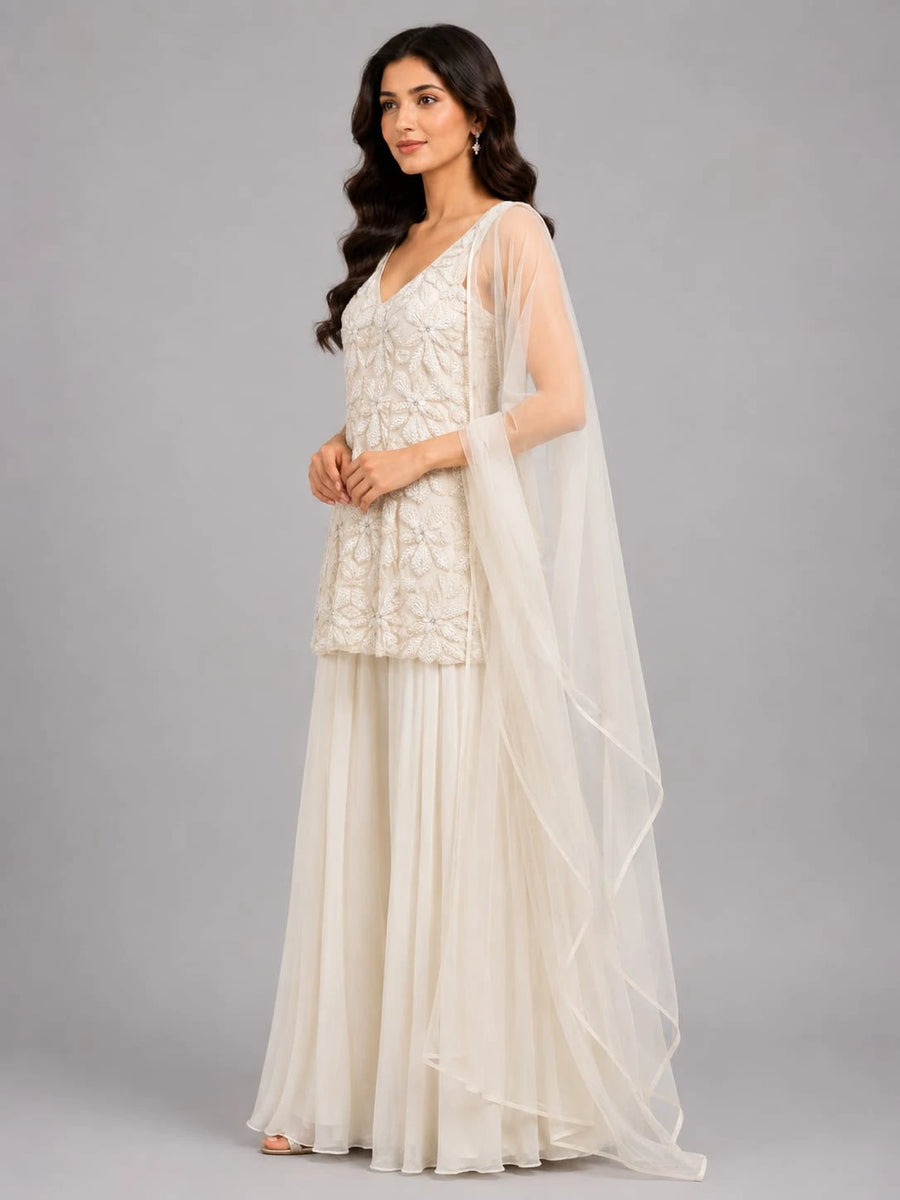 ivory ethnic outfit