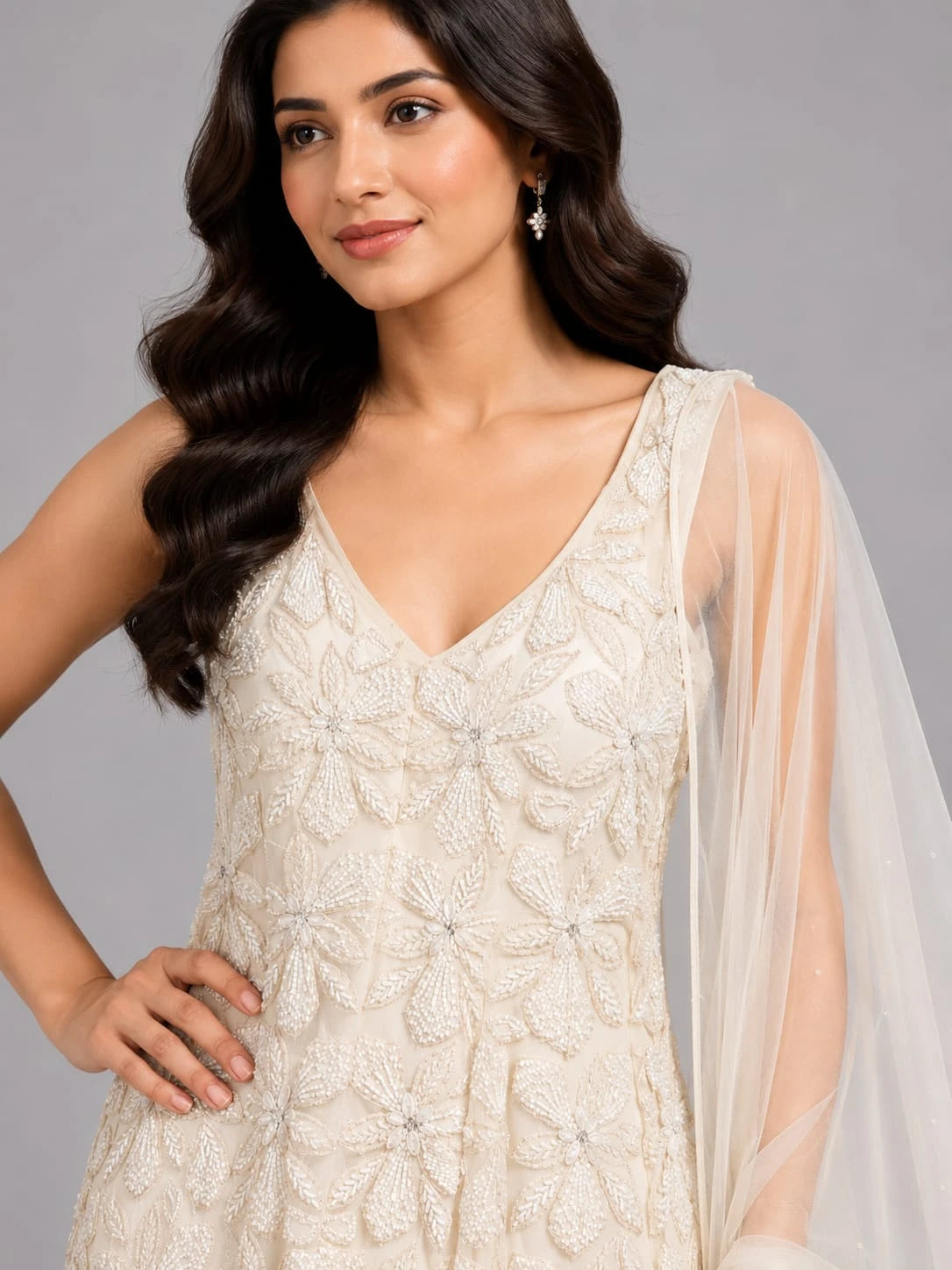 ivory ethnic outfit