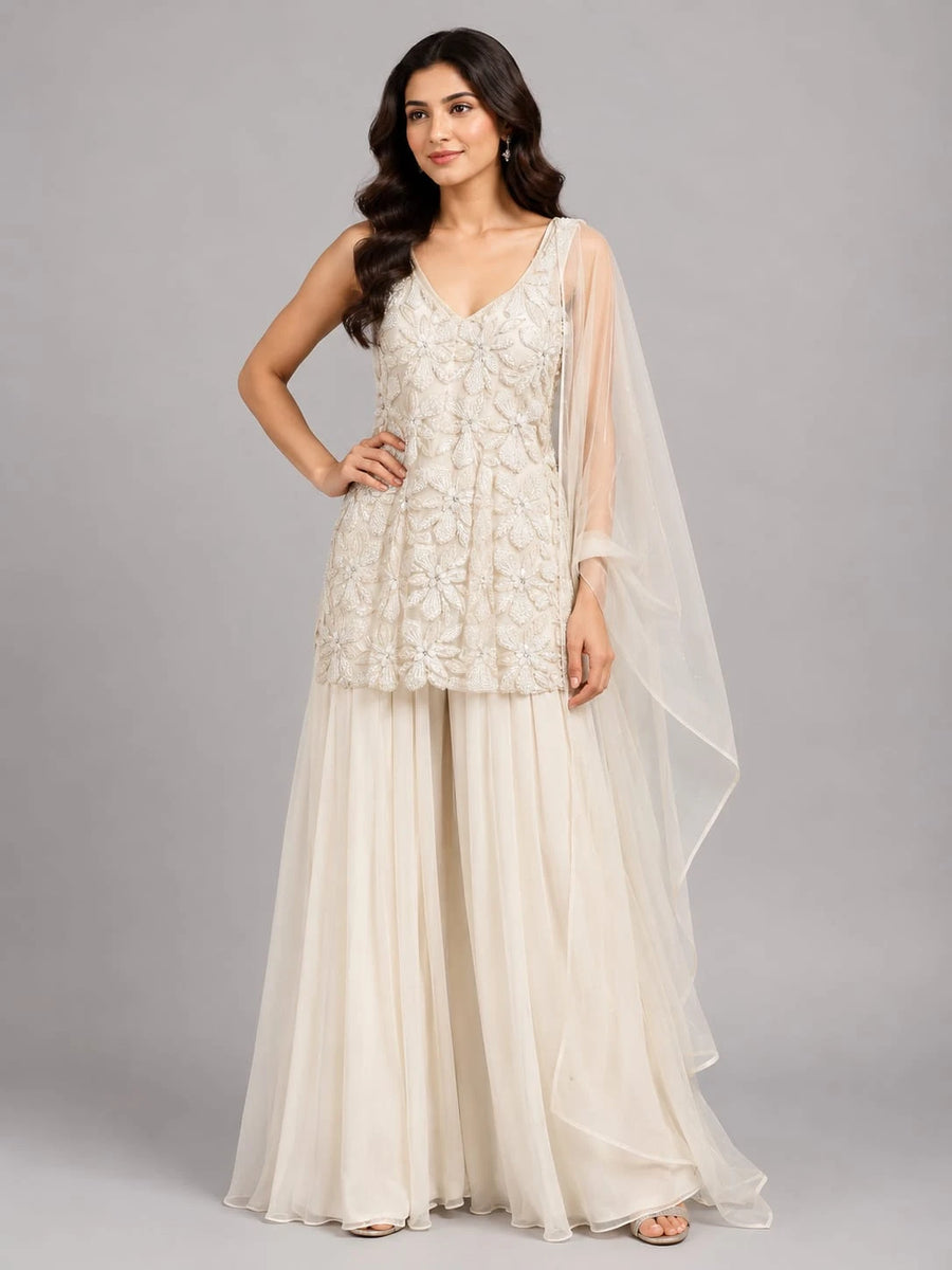 ivory ethnic outfit