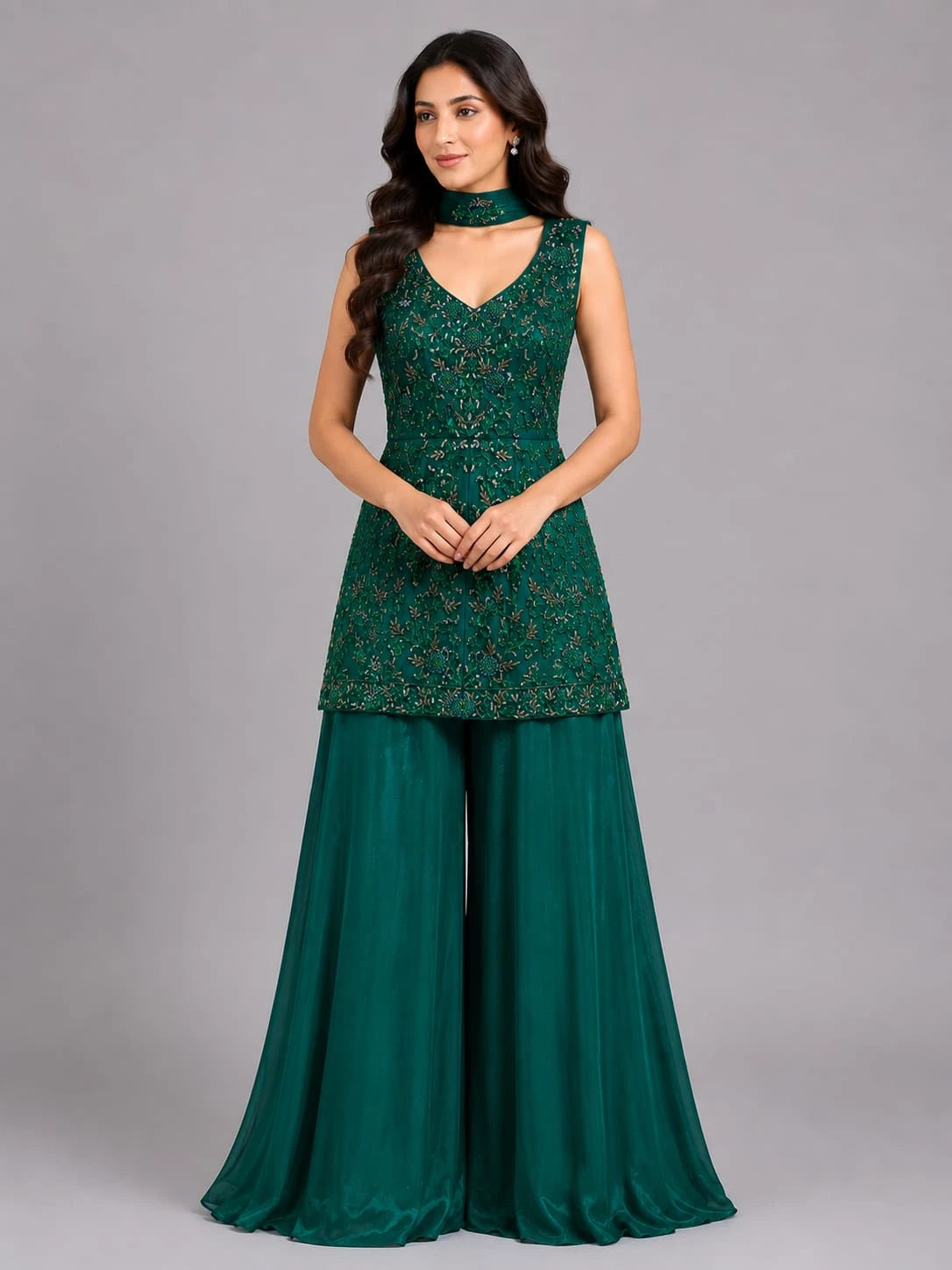 emerald green sharara
