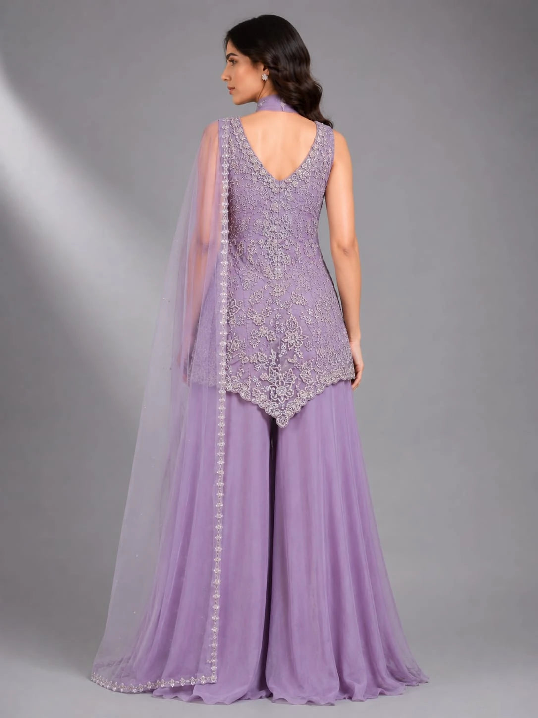 lavender ethnic wear