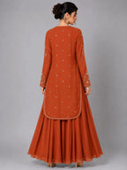 rust skirt set