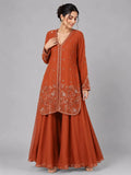 rust skirt set