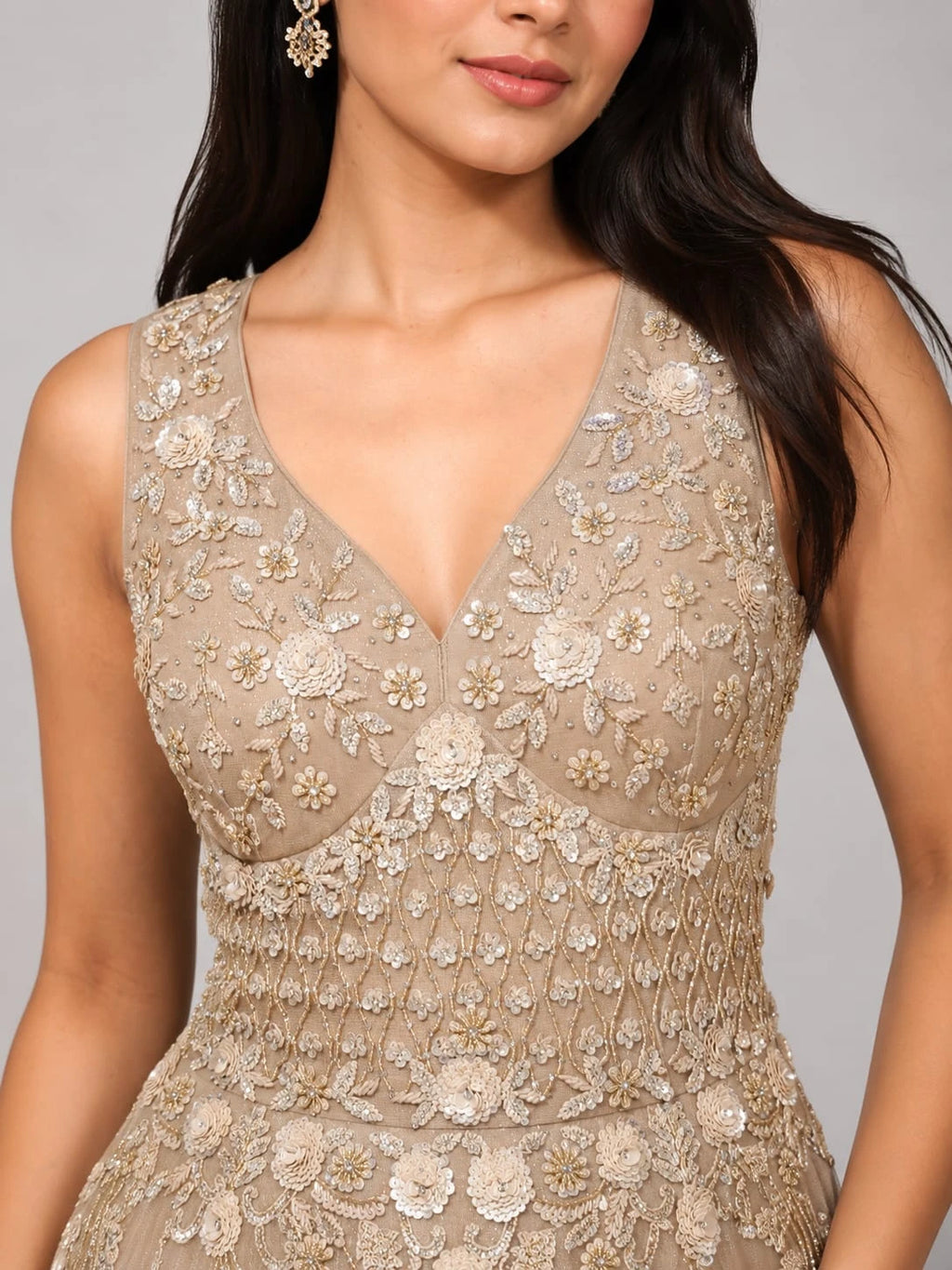 champagne gold gown