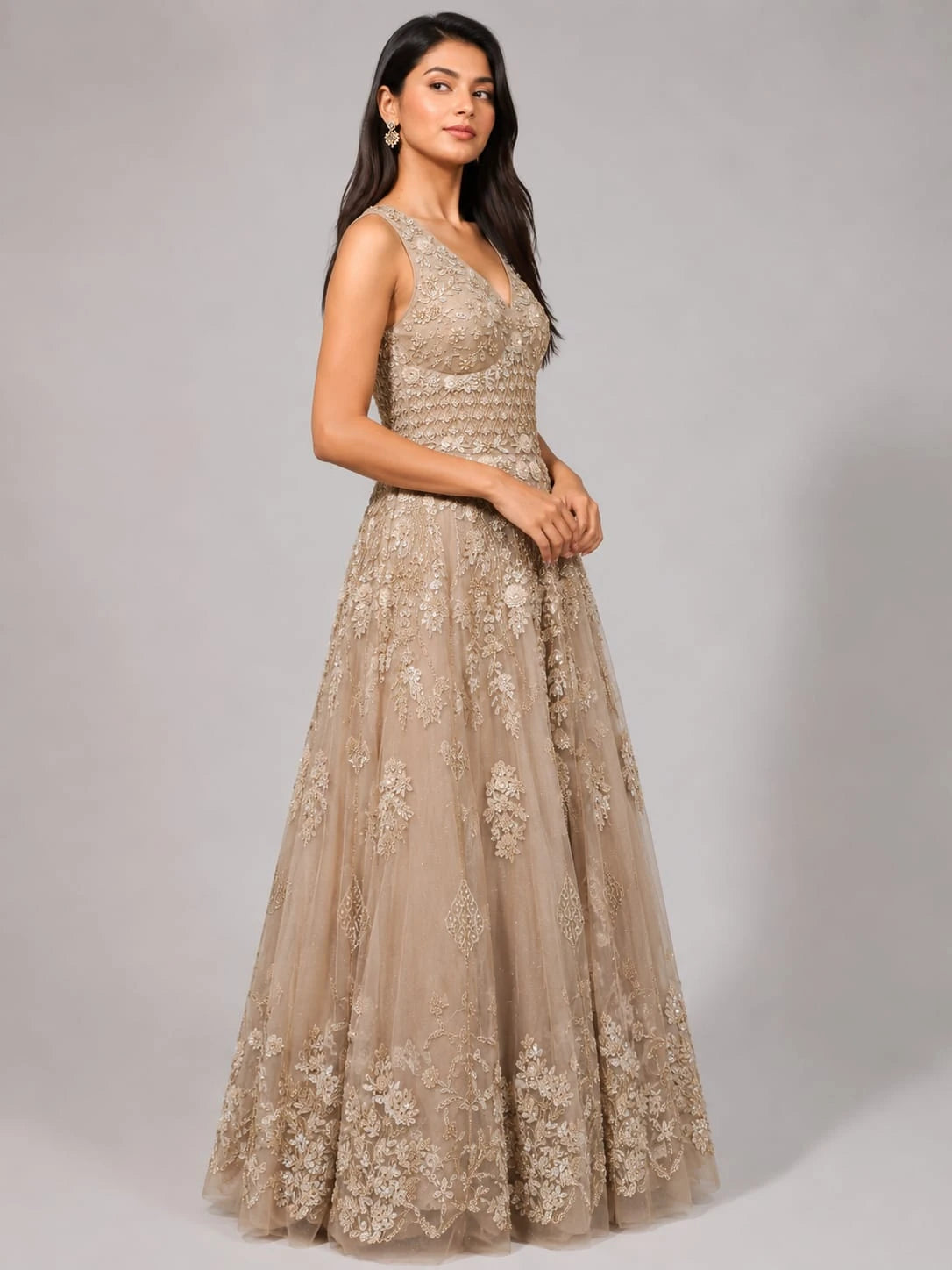 champagne gold gown