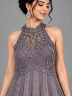 halter neck anarkali