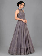 halter neck anarkali