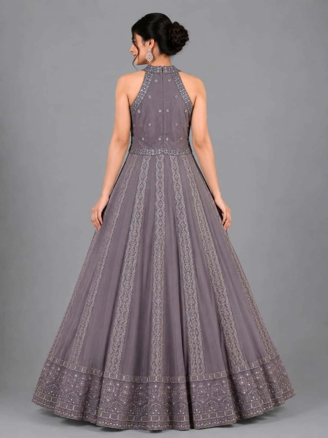 halter neck anarkali