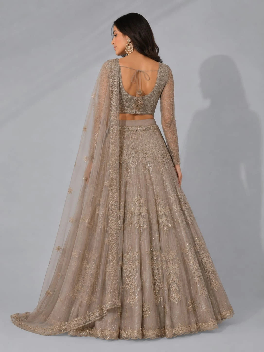 gold embroidered lehenga set