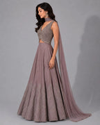 dusty mauve lehenga
