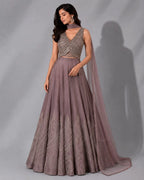 dusty mauve lehenga