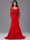 fish cut red lehenga