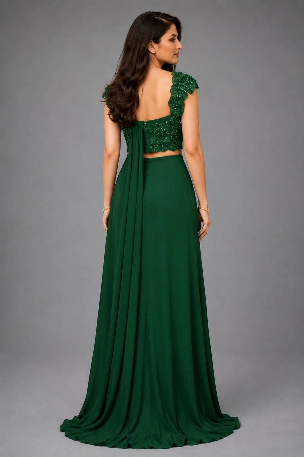 green dress