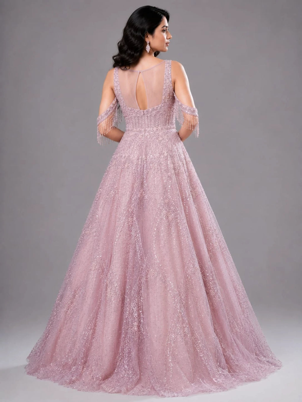 blush pink ball gown