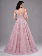 blush pink ball gown