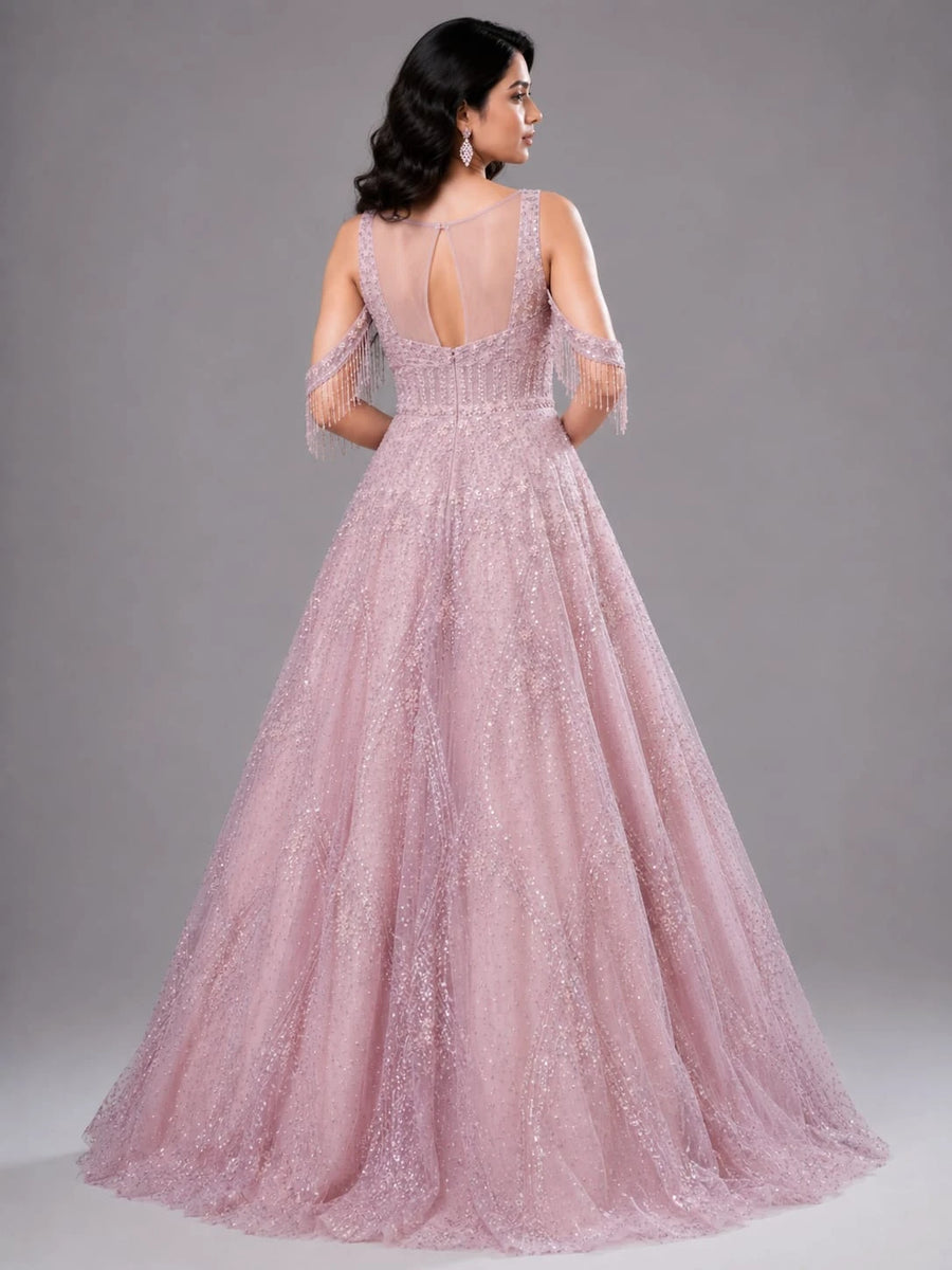 blush pink ball gown