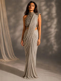 grey ready to wear saree