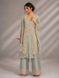 sage grey sharara suit