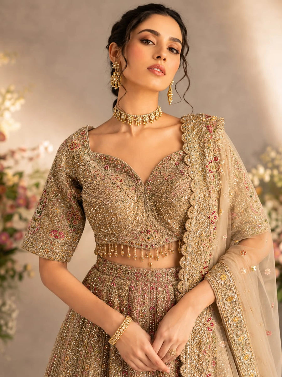 champagne lehenga choli