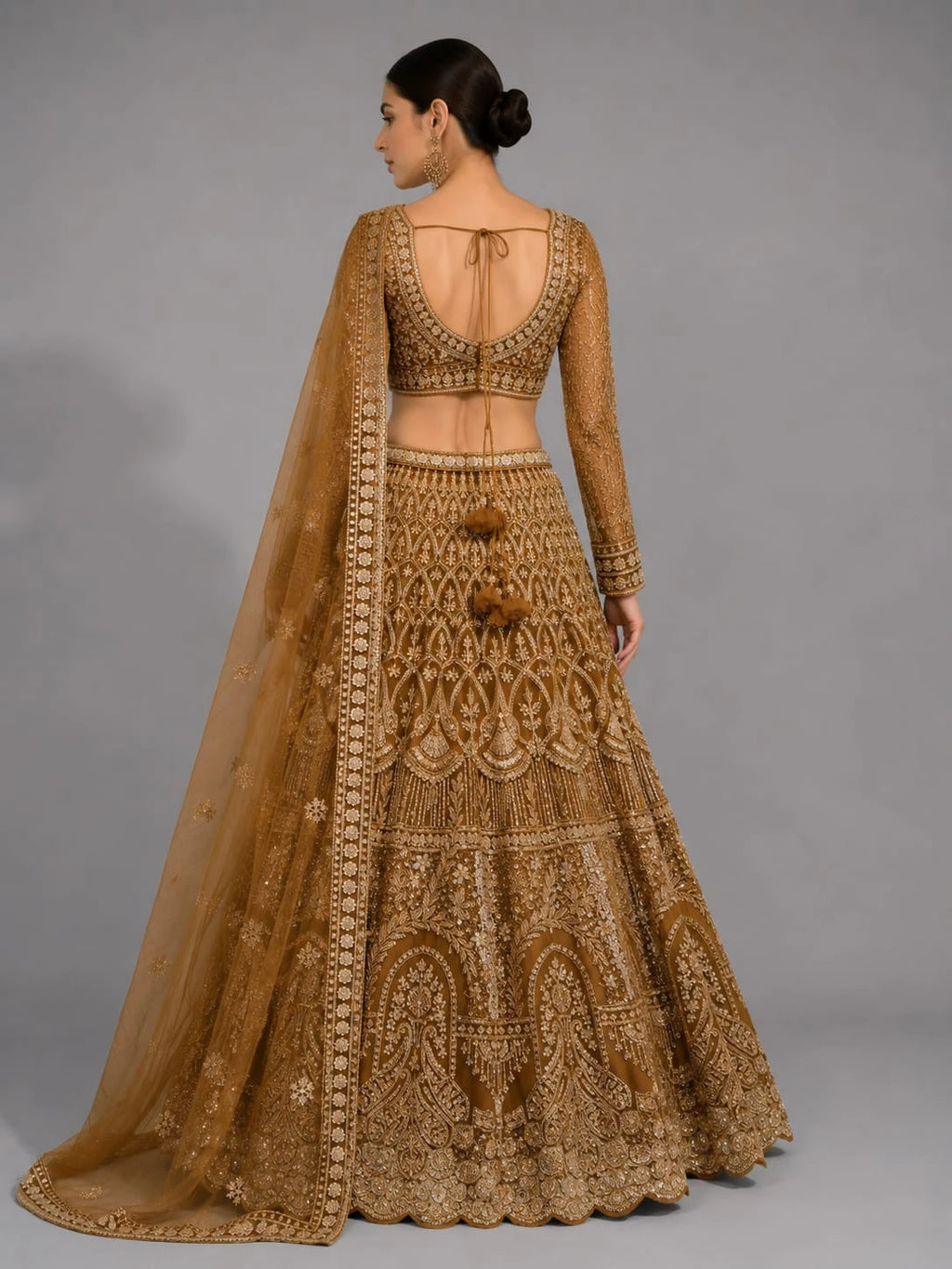 coffee brown lehenga