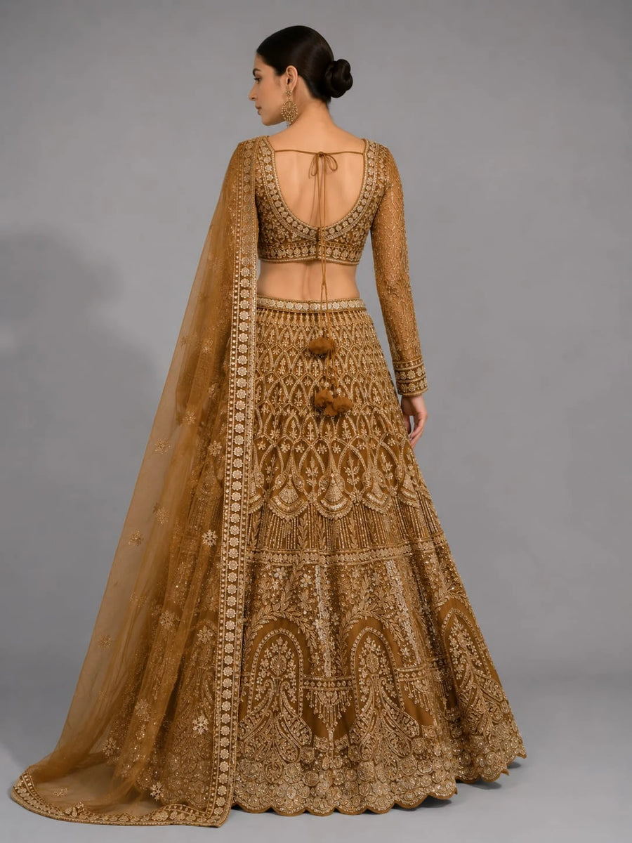 coffee brown lehenga