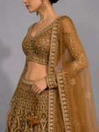 coffee brown lehenga