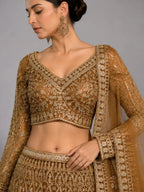 coffee brown lehenga
