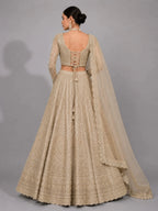 gold lehenga with dupatta