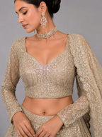 gold lehenga with dupatta