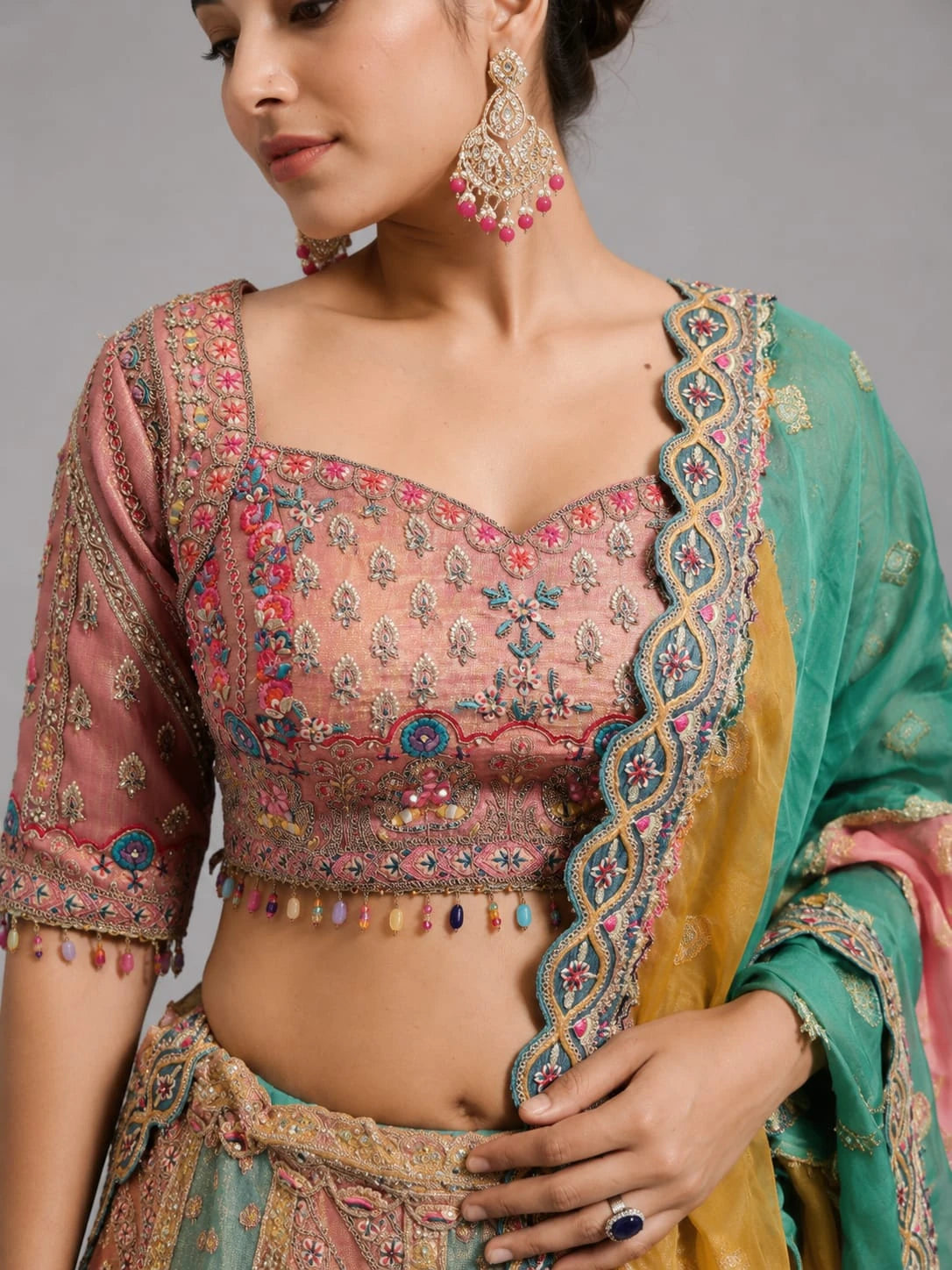 designer multicolor lehenga
