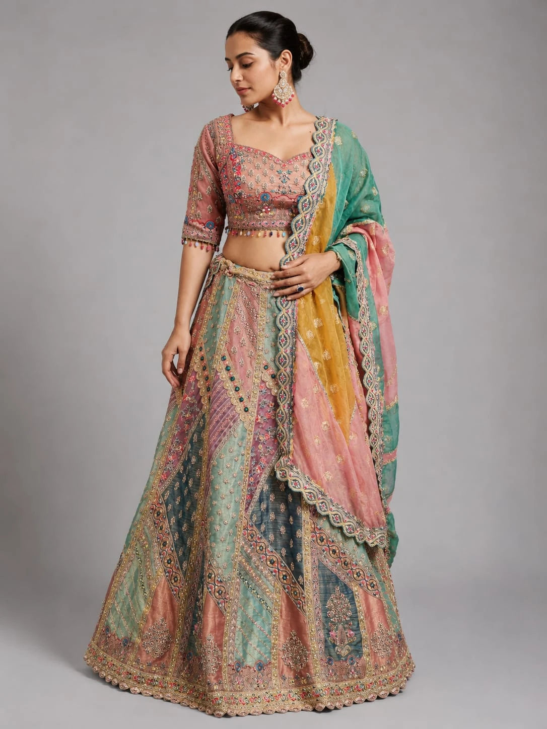 designer multicolor lehenga