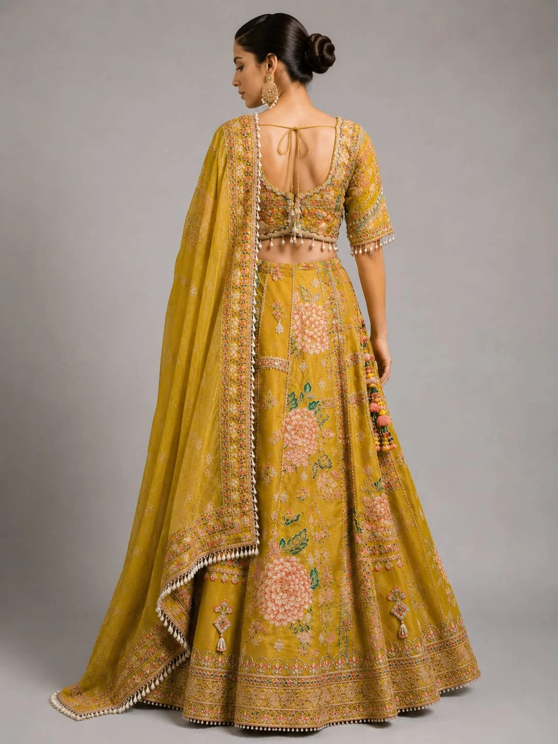 yellow lehenga for women