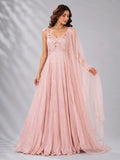 pink designer anarkali suit